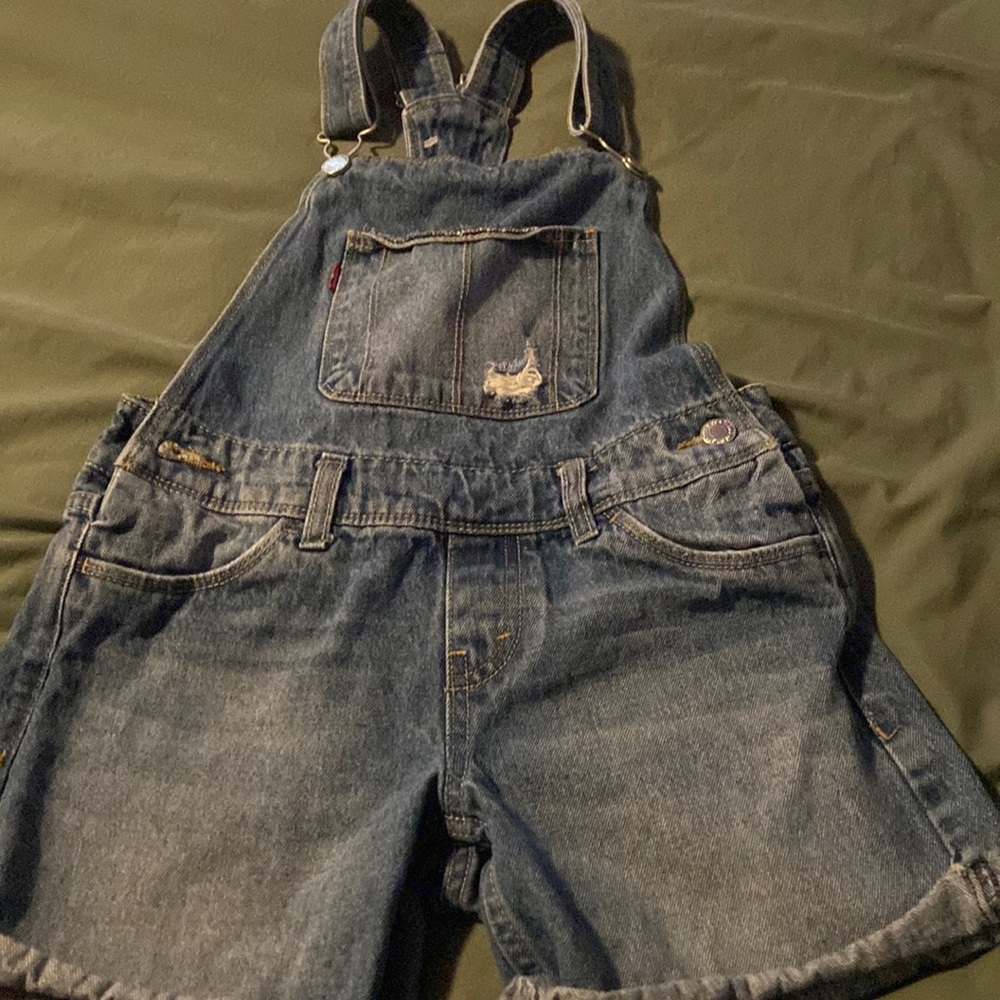 Super Cute Jean Denim Levi Overall Size 10